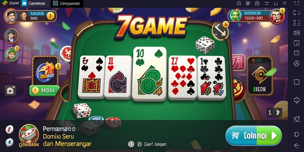 Gameplay Domino yang mendebarkan dan penuh strategi.