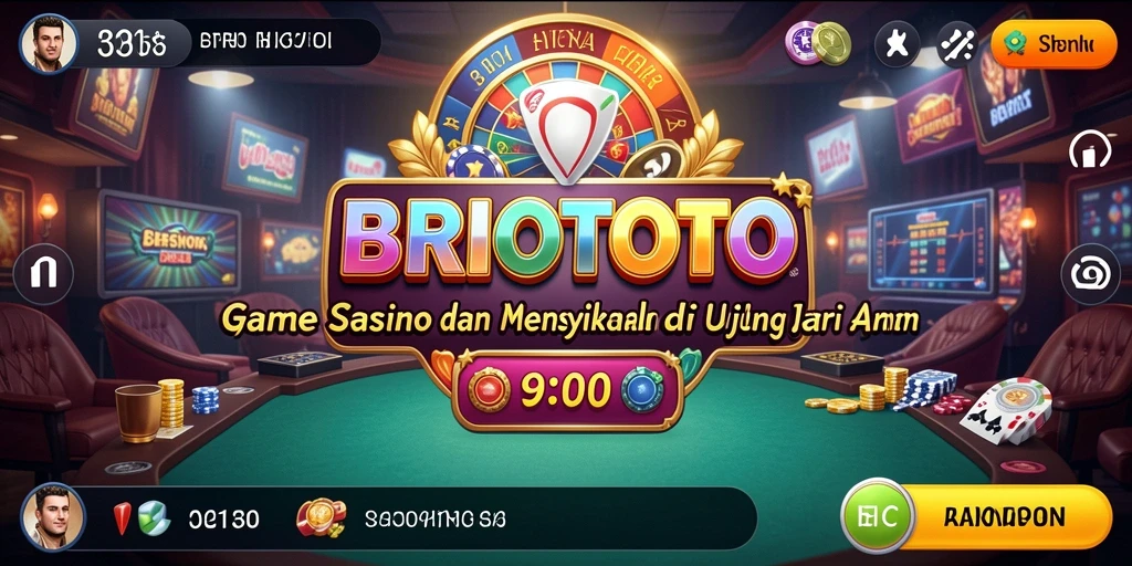 Tampilan permainan Kasino yang menarik di BRIOTOTO.