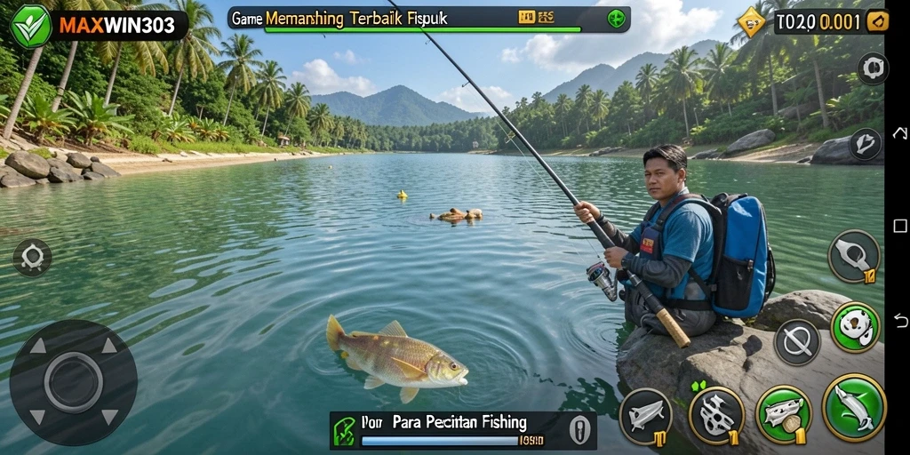 Tampilan gameplay MAXWIN303 yang menarik saat menangkap ikan.