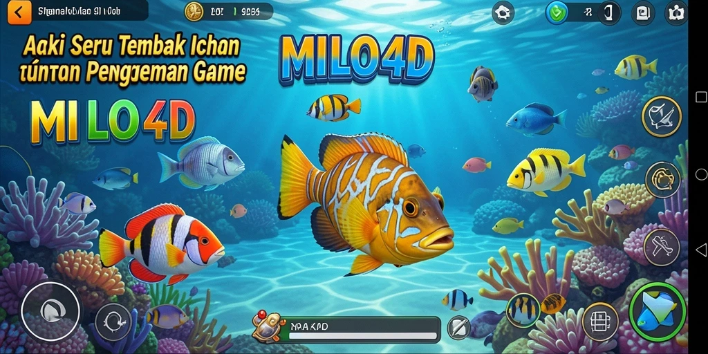 Tampilan seru gameplay Tembak Ikan di MILO4D.