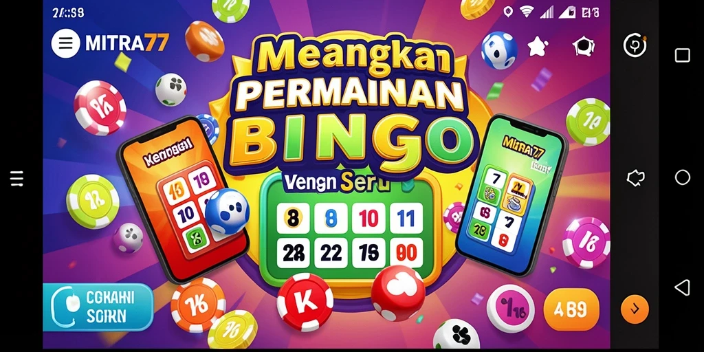 Tampilan gameplay seru di MITRA77 saat bermain Bingo.