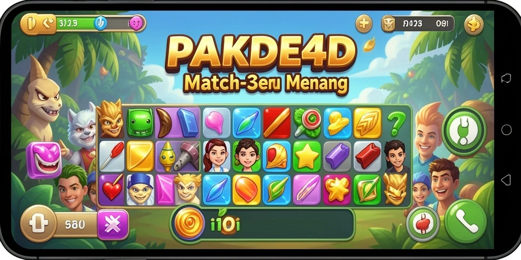 Tampilan seru gameplay PAKDE4D saat mencocokkan objek.