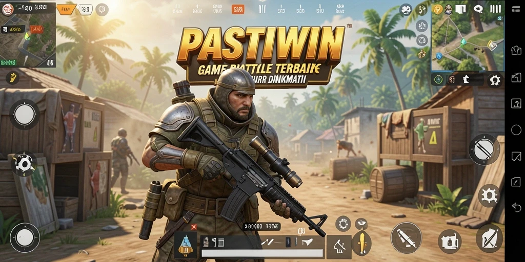 Tampilan gameplay seru dari PASTIWIN dalam pertempuran Battle Royale.