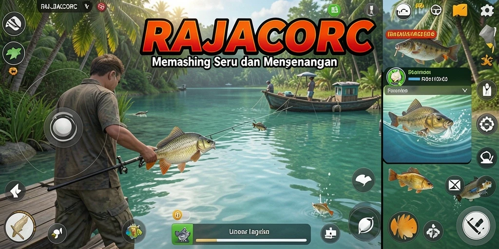 Gameplay menyerupai pengalaman memancing nyata dengan beragam ikan.