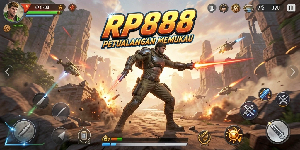 Tampilan aksi seru dalam permainan RP888 yang menantang.