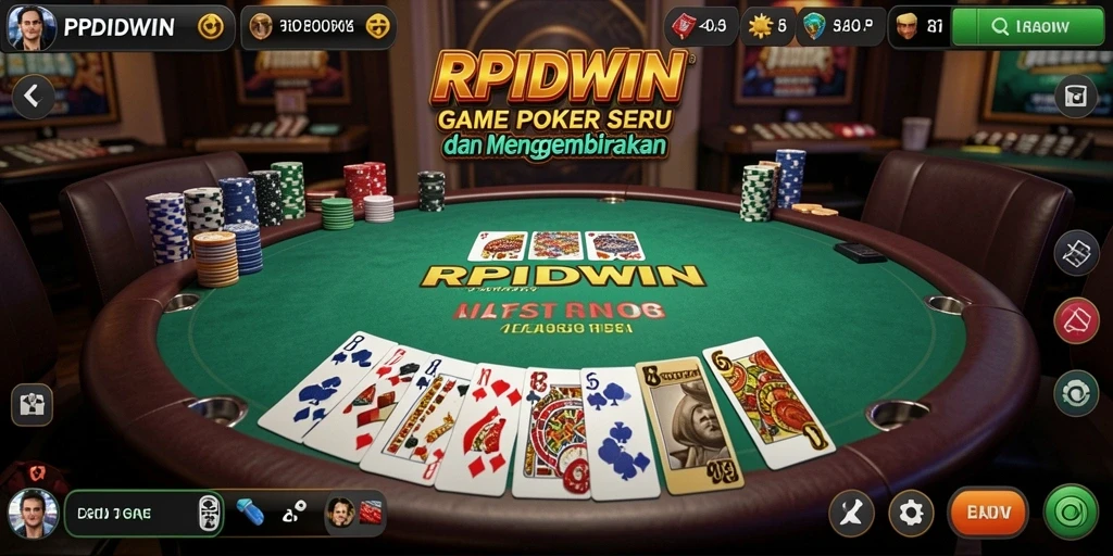Screenshot menampilkan gameplay poker yang menarik dan penuh aksi.