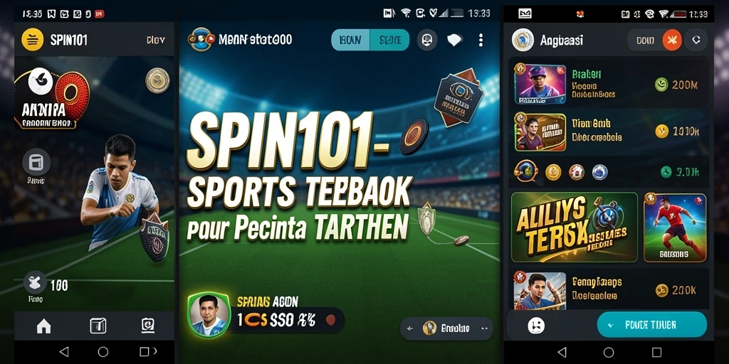 Tampilan fitur live betting dalam aplikasi SPIN101.