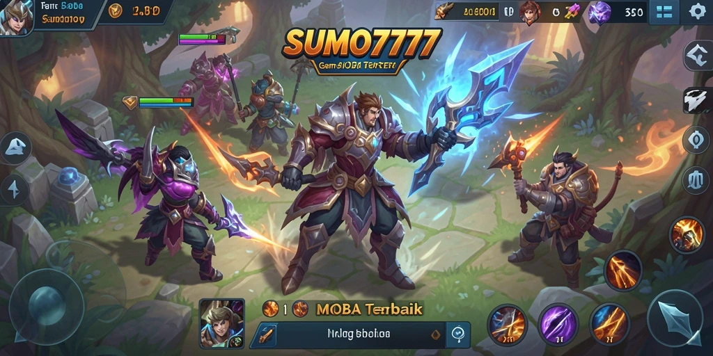 Screenshot gameplay menarik dari <strong>SUMO777</strong> di medan perang MOBA.